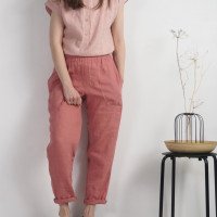 Pantalon fuselé en lin THAMES