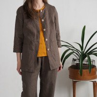 Veste en lin boutonnée VOLTA