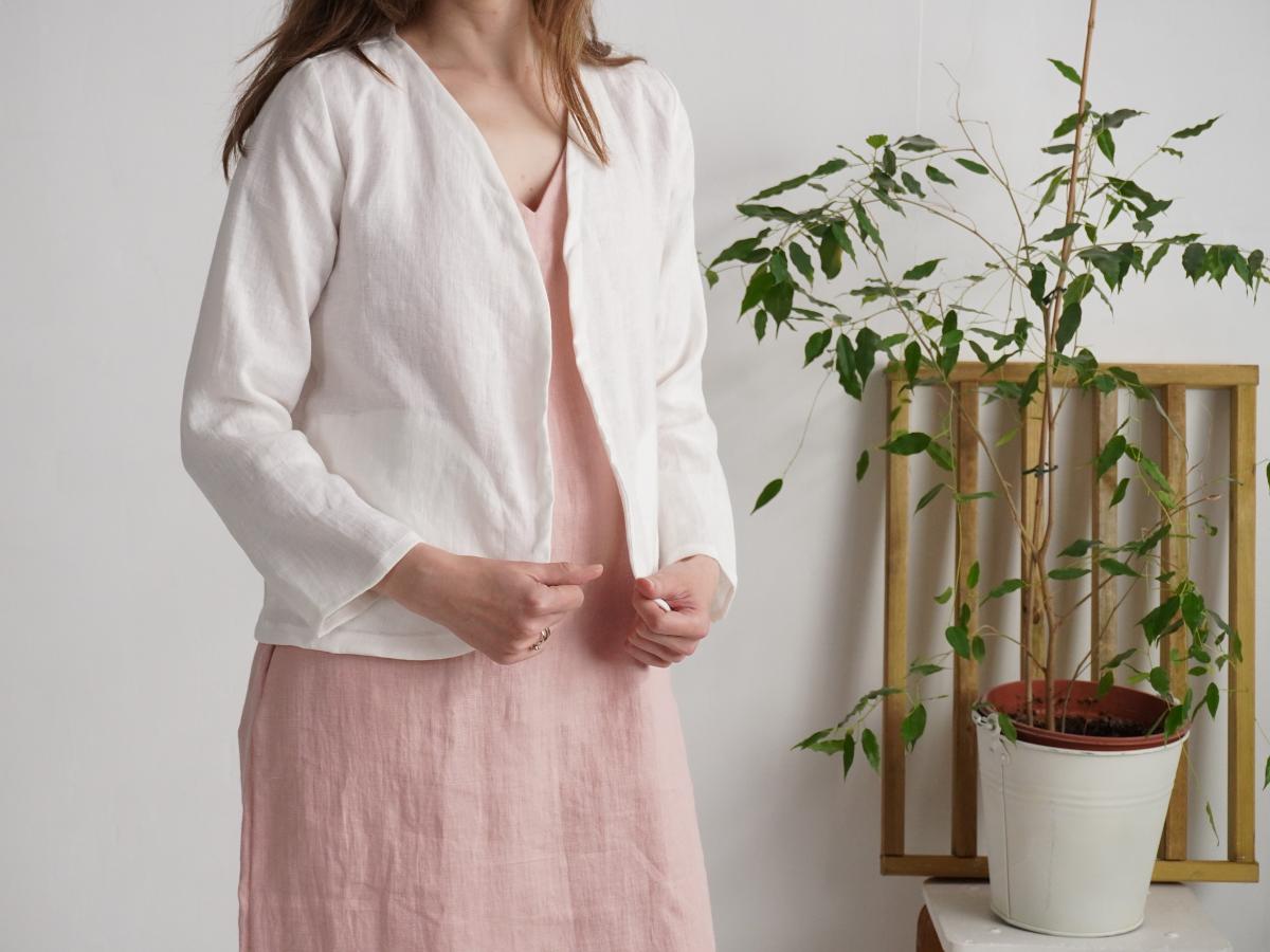 Veste kimono courte en lin PURUS