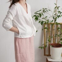 Veste kimono courte en lin PURUS