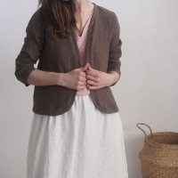 Veste kimono courte en lin PURUS