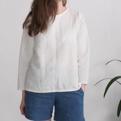 Blouse en lin à manches longues HAIHE