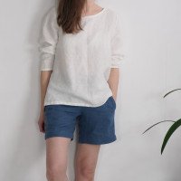 Blouse en lin à manches longues HAIHE