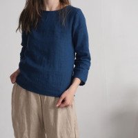 Blouse en lin à manches longues HAIHE