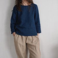Blouse en lin à manches longues HAIHE