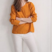 Blouse en lin à manches longues HAIHE