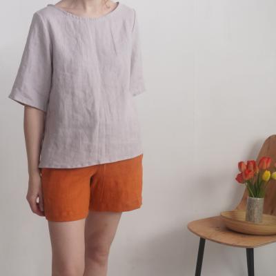Blouse en lin à manches mi-longues VITIM