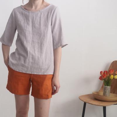 Blouse en lin à manches mi-longues VITIM
