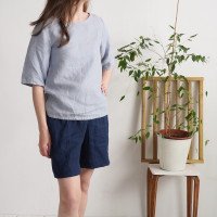 Blouse en lin à manches mi-longues VITIM