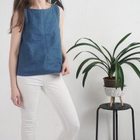 Haut sans manches en lin KASAI
