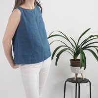 Haut sans manches en lin KASAI
