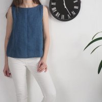 Haut sans manches en lin KASAI