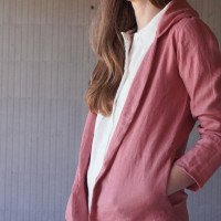 Veste en lin à capuche ESSEQUIBO