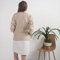 Veste ouverte en lin à manches longues PJORSA