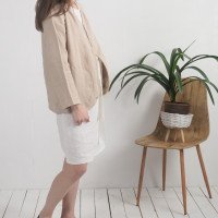 Veste ouverte en lin à manches longues PJORSA