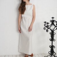 Robe longue en lin à dos ouvert TAGUS