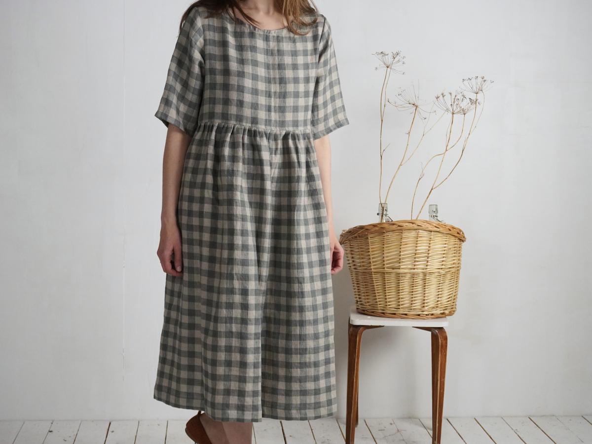 Robe longue bohème en lin à taille empire COLORADO