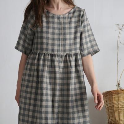 Robe longue bohème en lin à taille empire COLORADO