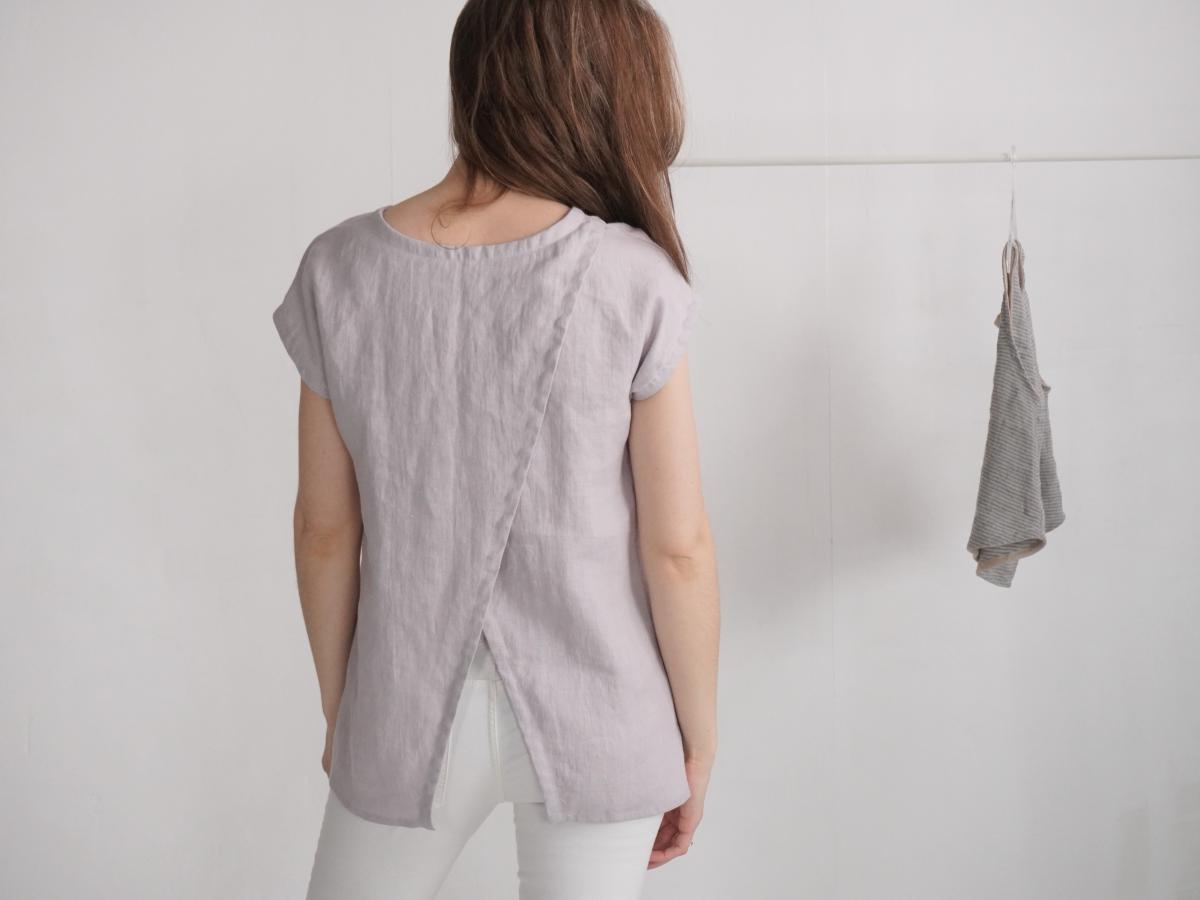 Blouse en lin fendue au dos NENE