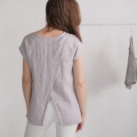 Blouse en lin fendue au dos NENE