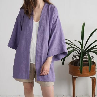 Peignoir kimono court en lin KOSI