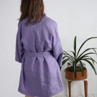 Peignoir kimono court en lin KOSI
