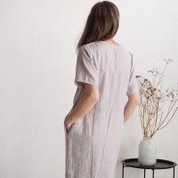 Robe tunique en lin à fentes latérales PUTUMAYO