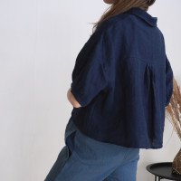 Veste courte en lin boutonnée JURUA