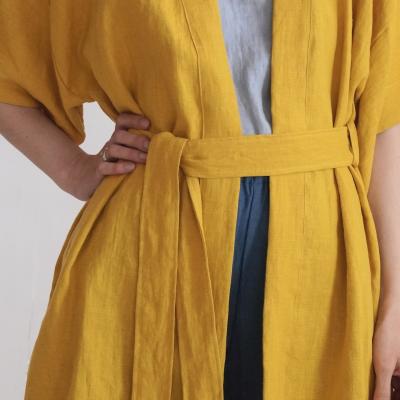 Veste kimono en lin à ceinture XINGU