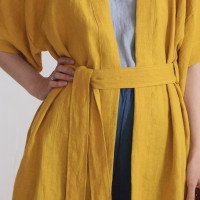 Veste kimono en lin à ceinture XINGU