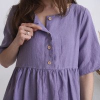 Robe bohème en lin à taille empire NARMADA
