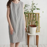 Robe en lin sans manches SUTLEJ