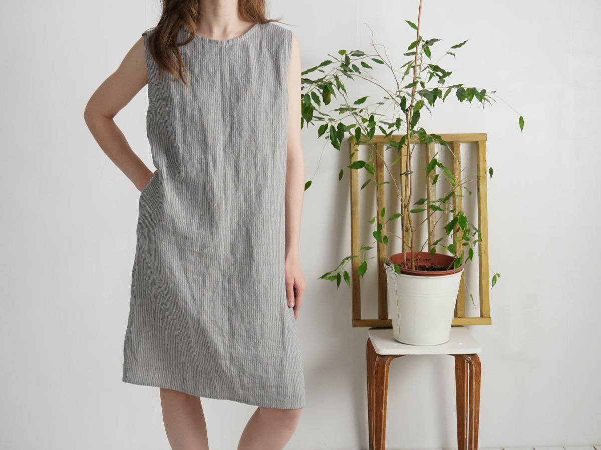 Robe en lin sans manches SUTLEJ