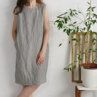 Robe en lin sans manches SUTLEJ