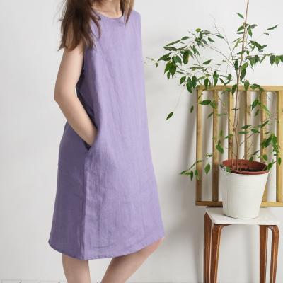 Robe en lin sans manches SUTLEJ