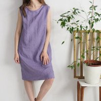 Robe en lin sans manches SUTLEJ