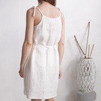 Robe d’été en lin à bretelles et ceinture OHIO
