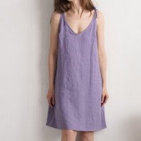 Robe d’été en lin à bretelles à nouer WINNIPEG