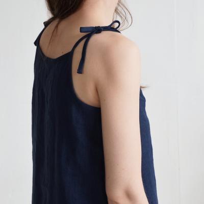 Robe d’été en lin à bretelles à nouer WINNIPEG