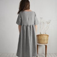 Robe longue bohème de grossesse en lin à taille empire COLORADO