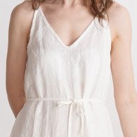 Robe longue en lin à bretelles à nouer TOCANTINS