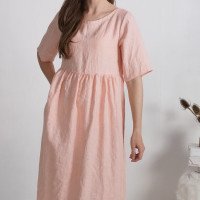 Robe longue bohème en lin à taille empire COLORADO
