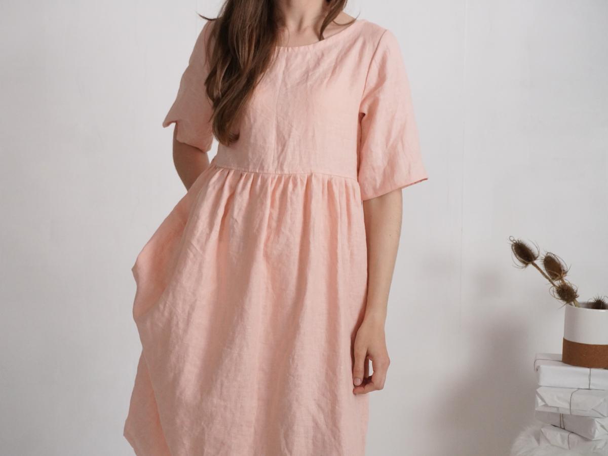 Robe longue bohème en lin à taille empire COLORADO