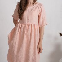 Robe longue bohème en lin à taille empire COLORADO