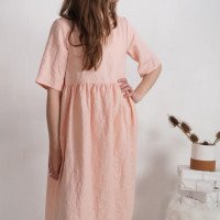 Robe longue bohème en lin à taille empire COLORADO