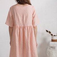 Robe longue bohème en lin à taille empire COLORADO